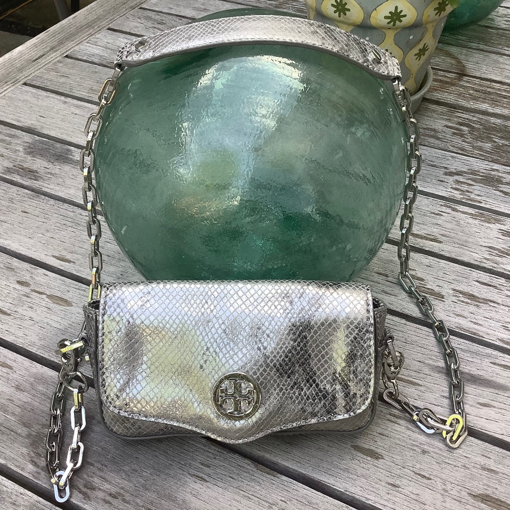 Tory Burch Snake effect chain mini bag